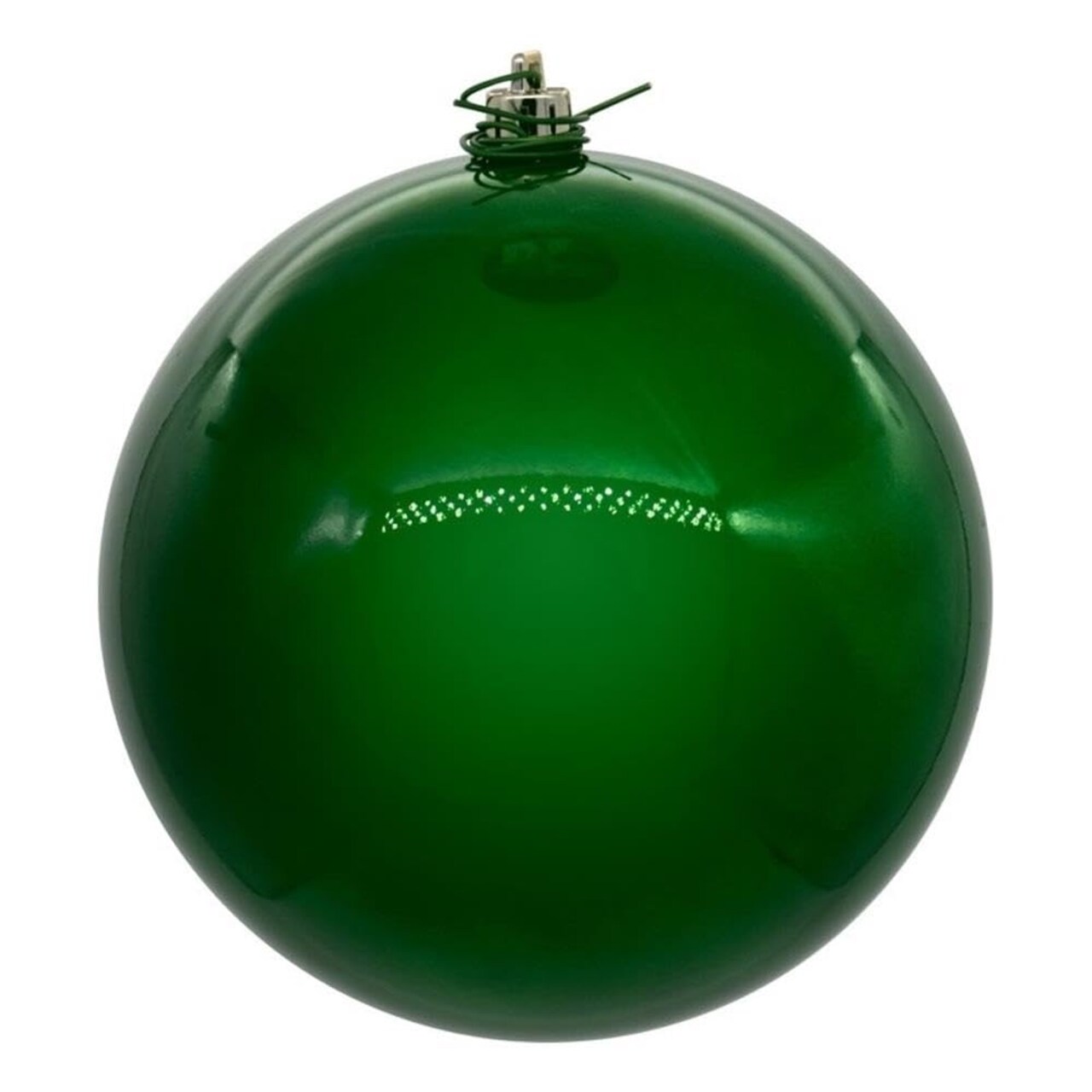 Vickerman 3" Green Pearl UV Drilled Ball Ornament 12 per bag.
